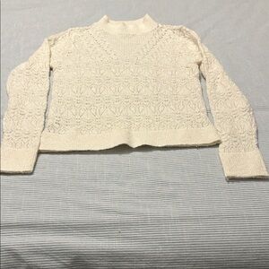 LOFT Cream Cowl Neck Sweater